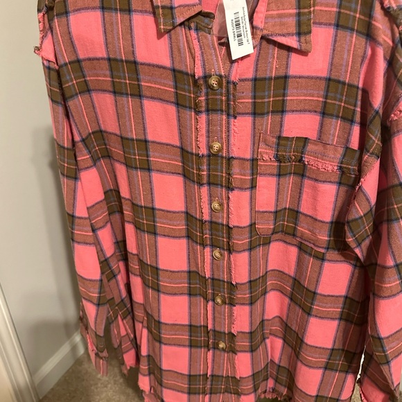 Pink Flannel shirt NWT - Picture 2 of 11